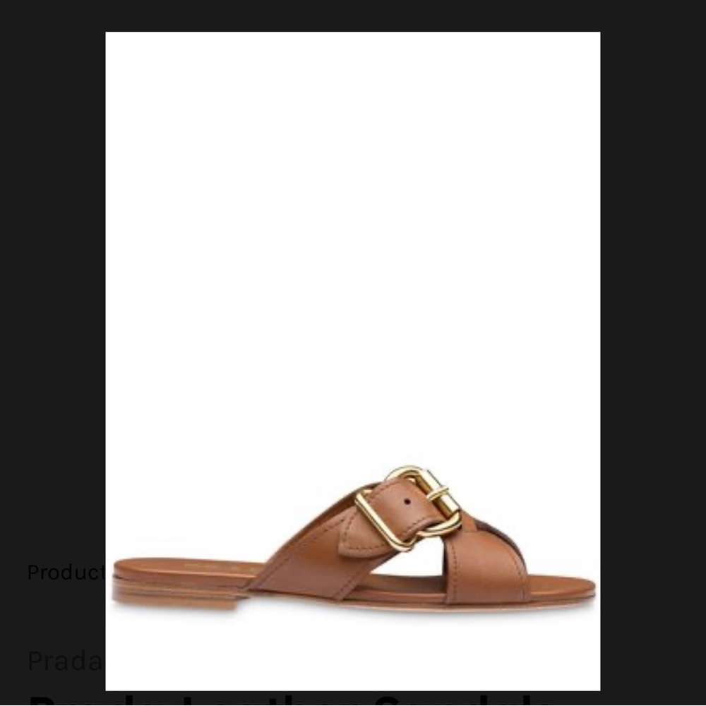 Original Prada Sandals size 35 Brandy color super comfy - Picture 5 of 8